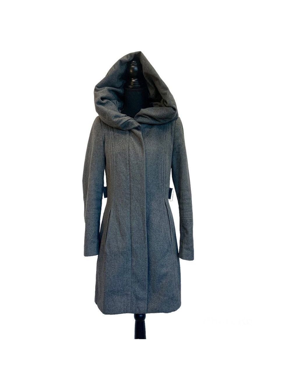 Zara dark gray hooded fall winter coat Sz S